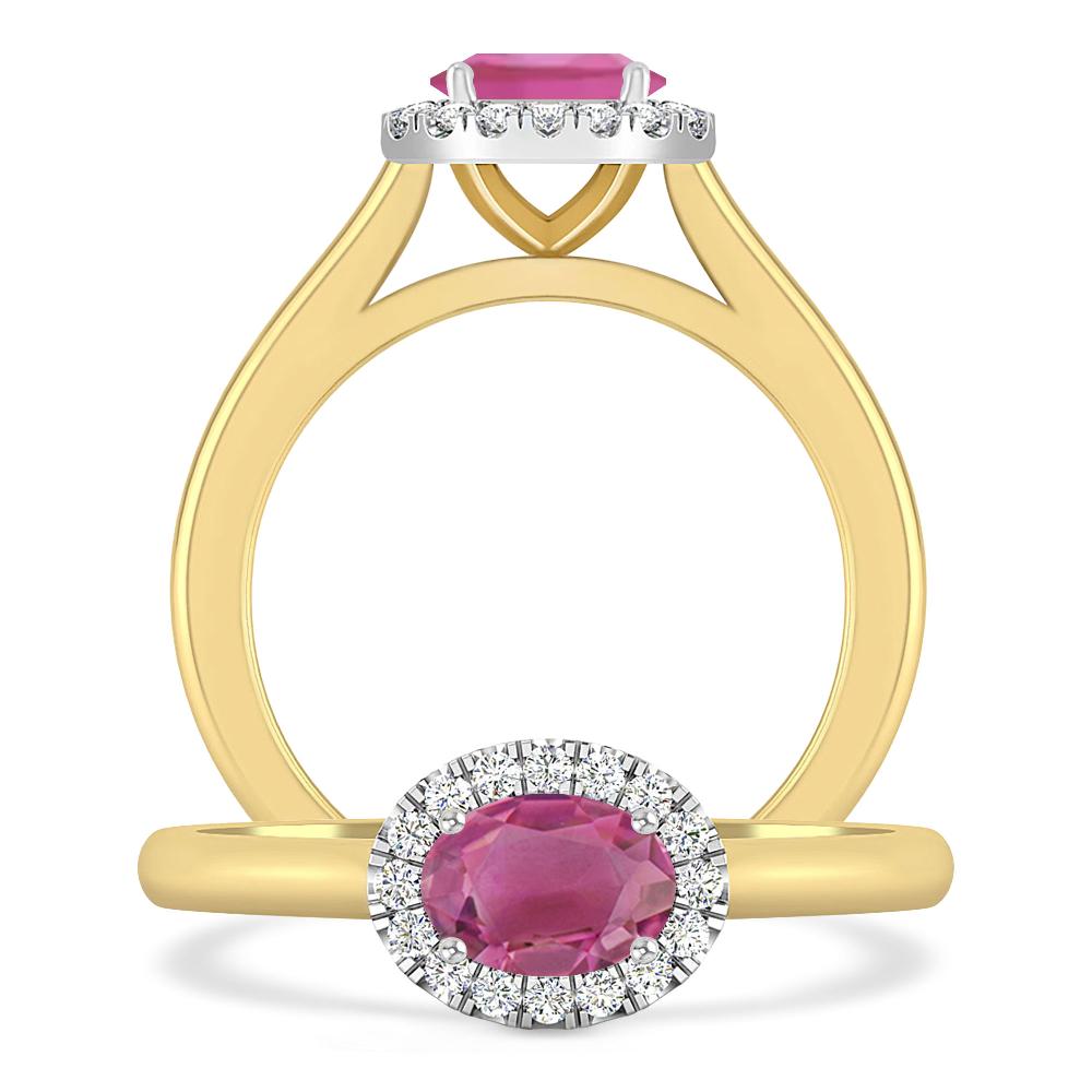 Yellow Gold - Pink Tourmaline