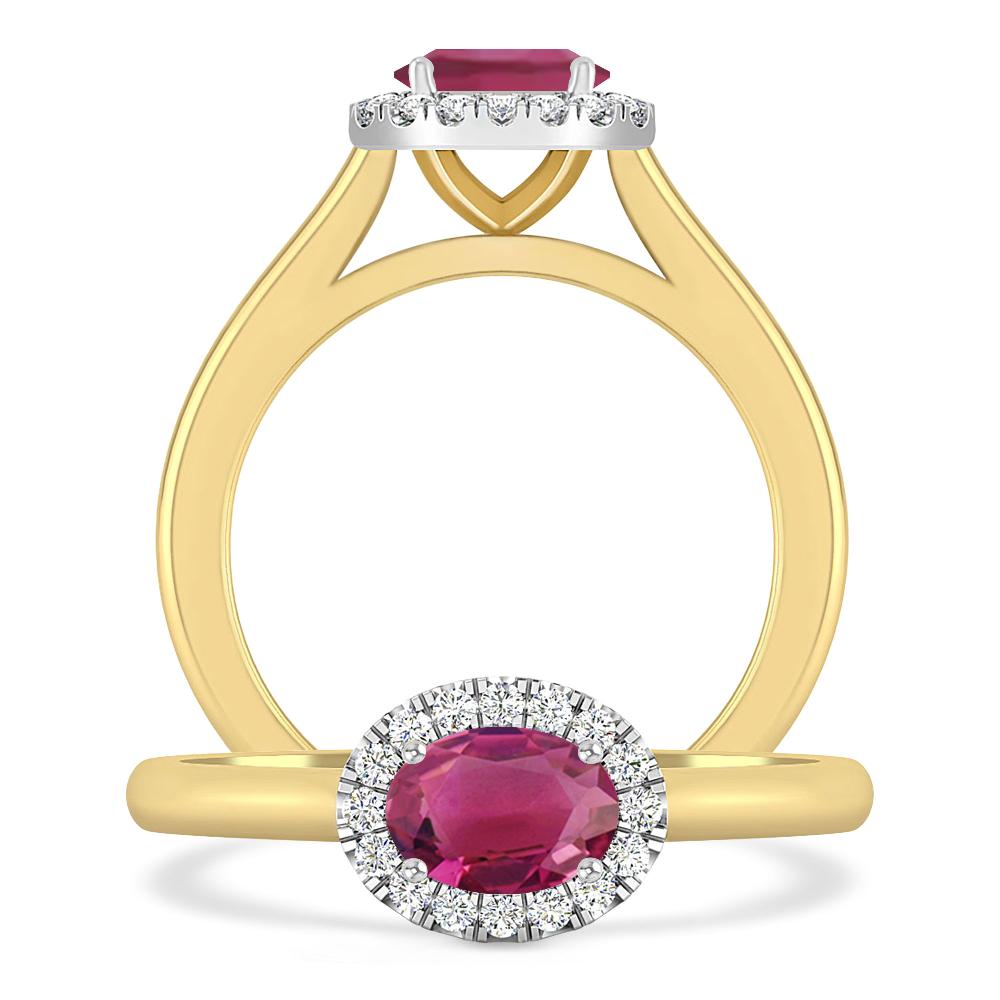 Yellow Gold - Pink Tourmaline