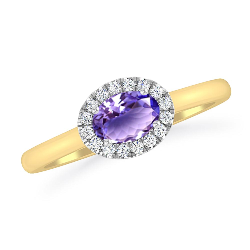 Yellow Gold - Tanzanite