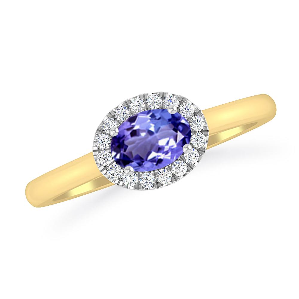 Yellow Gold - Tanzanite