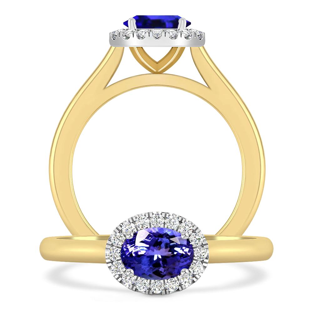 Yellow Gold - Tanzanite