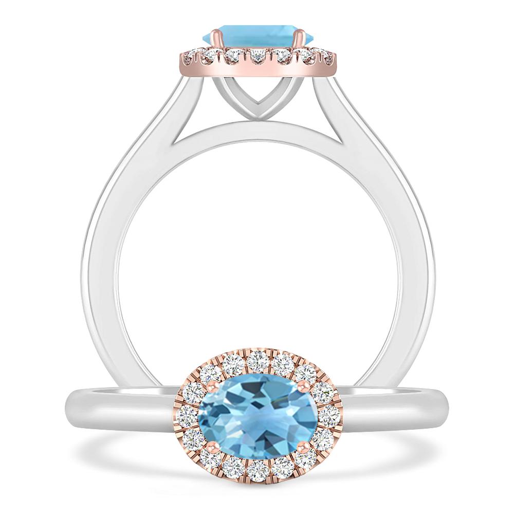 White Gold - Blue Topaz