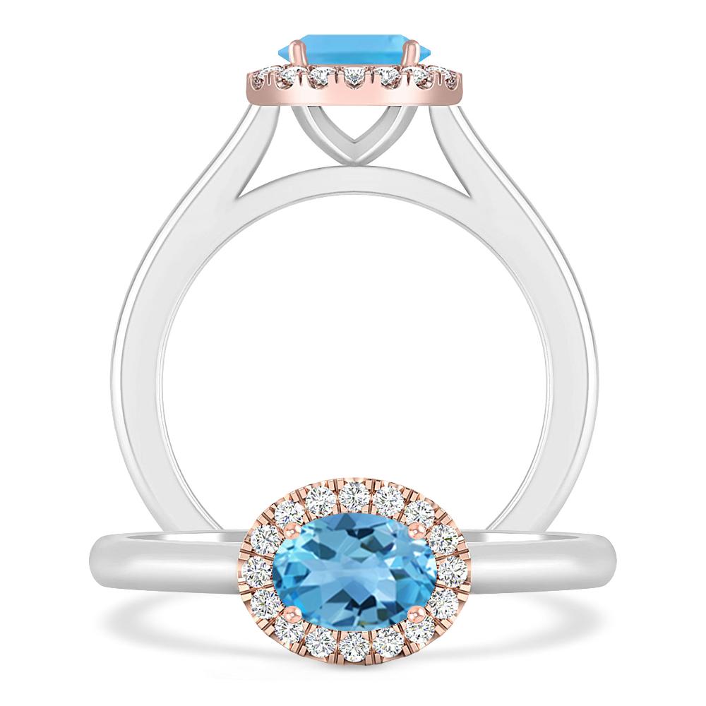 White Gold - Blue Topaz