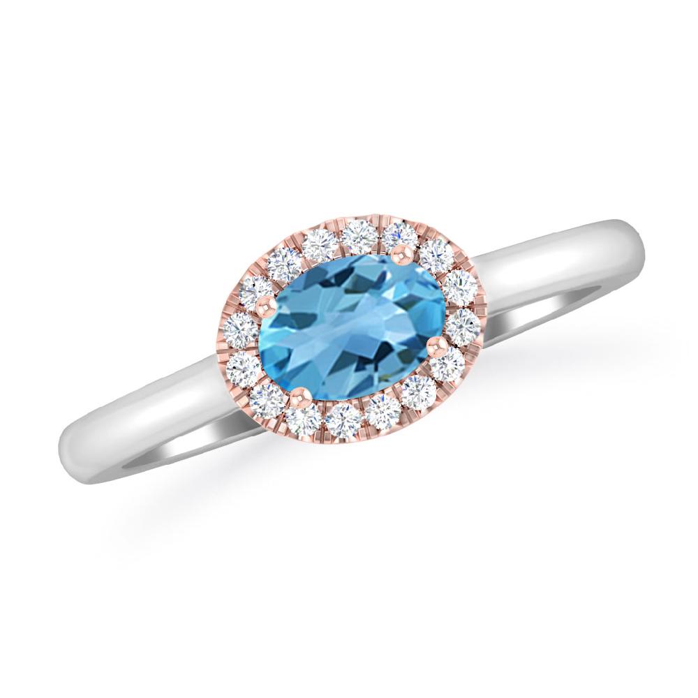 White Gold - Blue Topaz