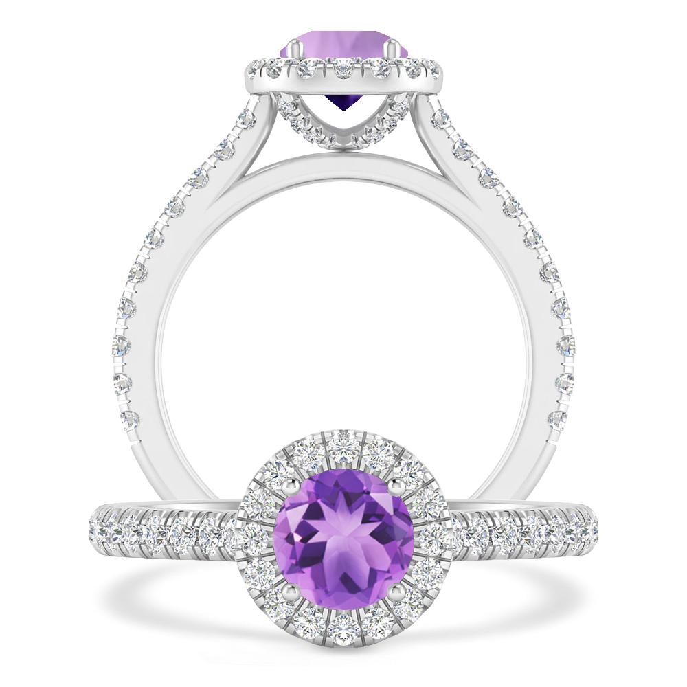 White Gold - Amethyst