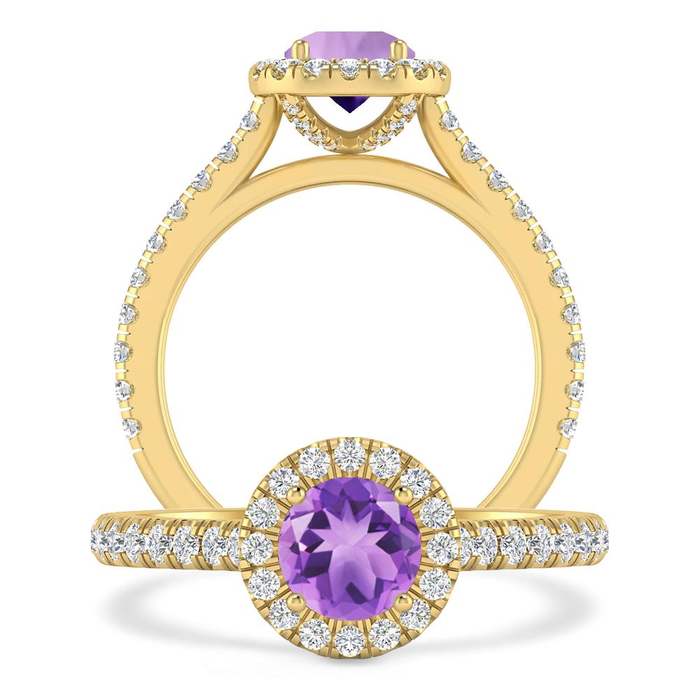 Yellow Gold - Amethyst