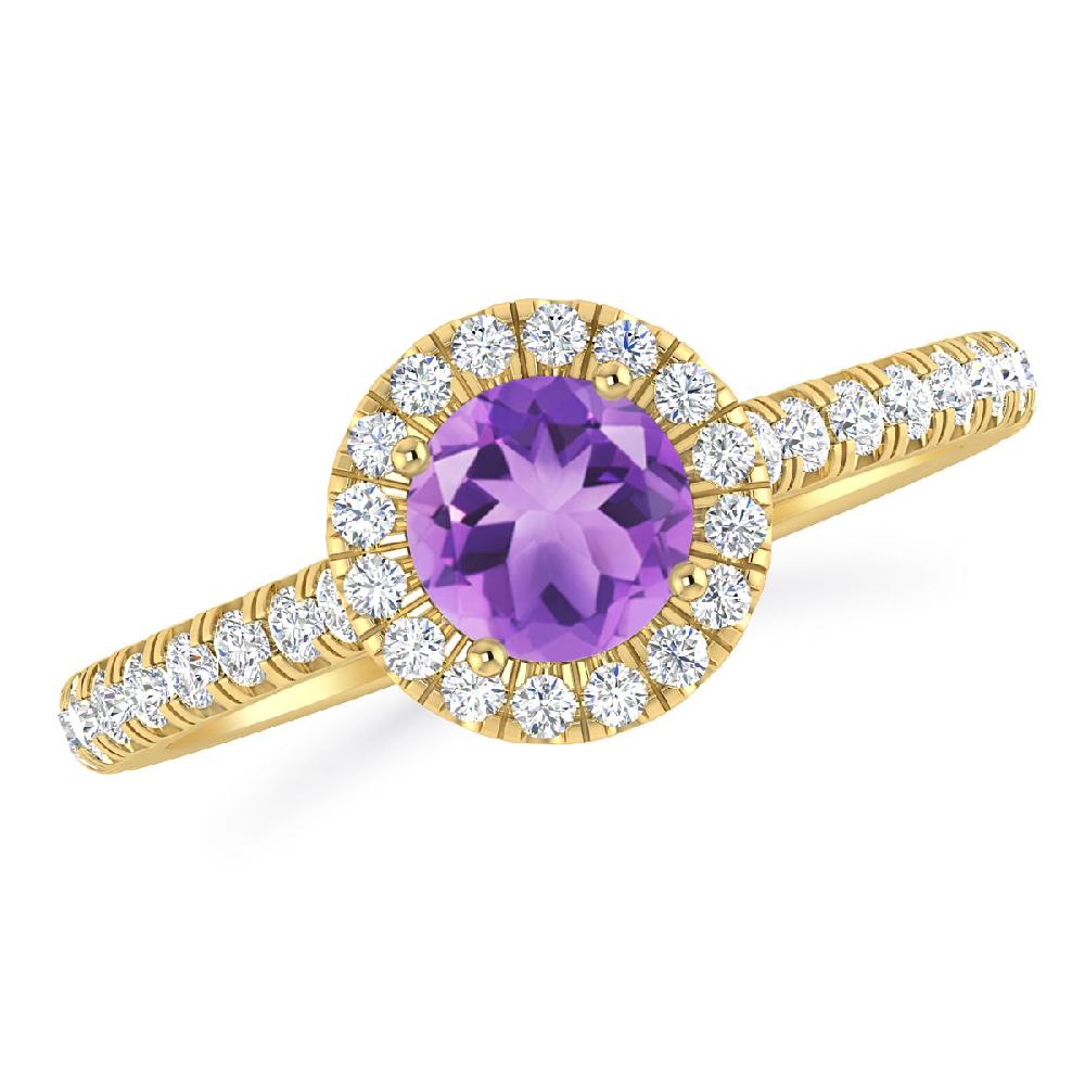 Yellow Gold - Amethyst