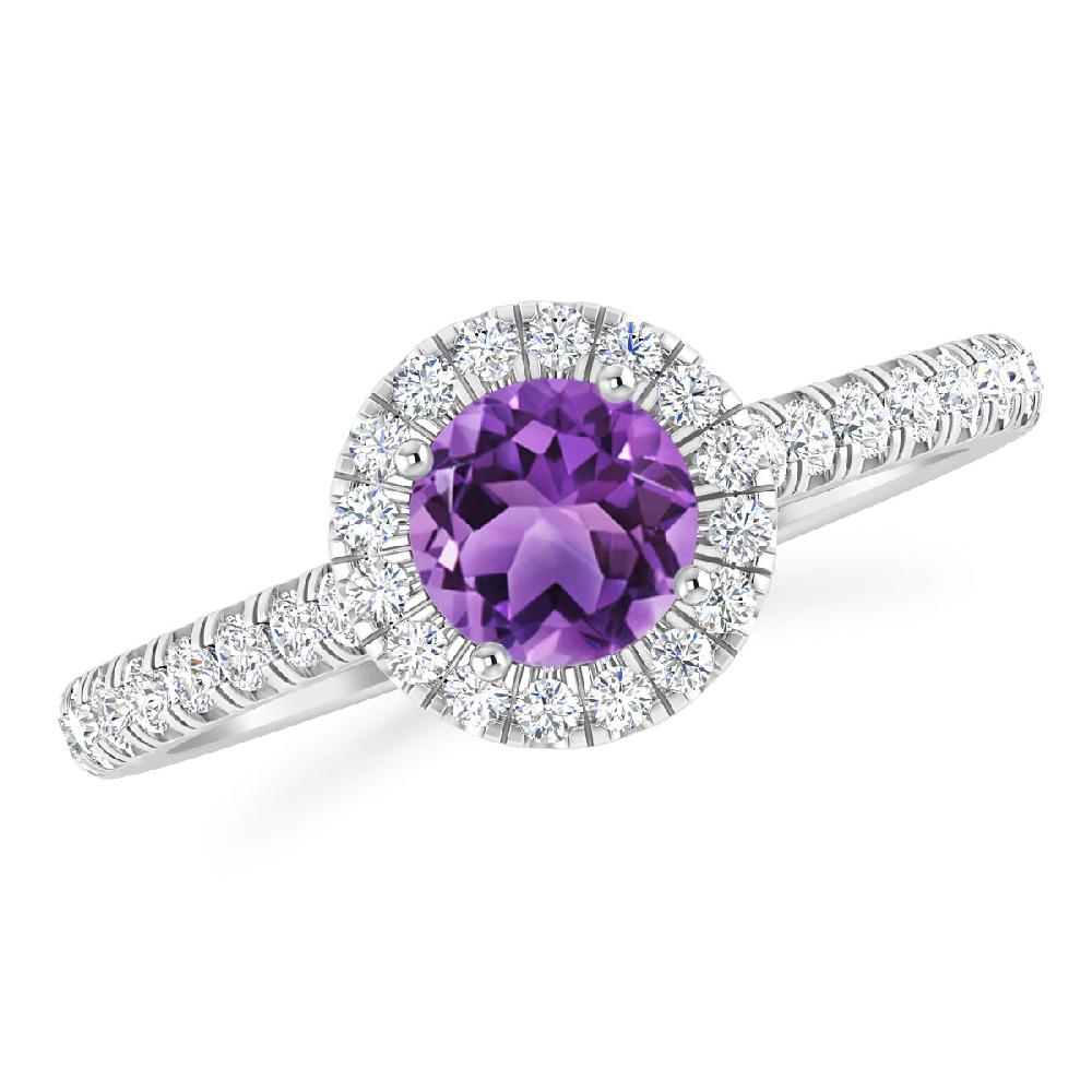 White Gold - Amethyst