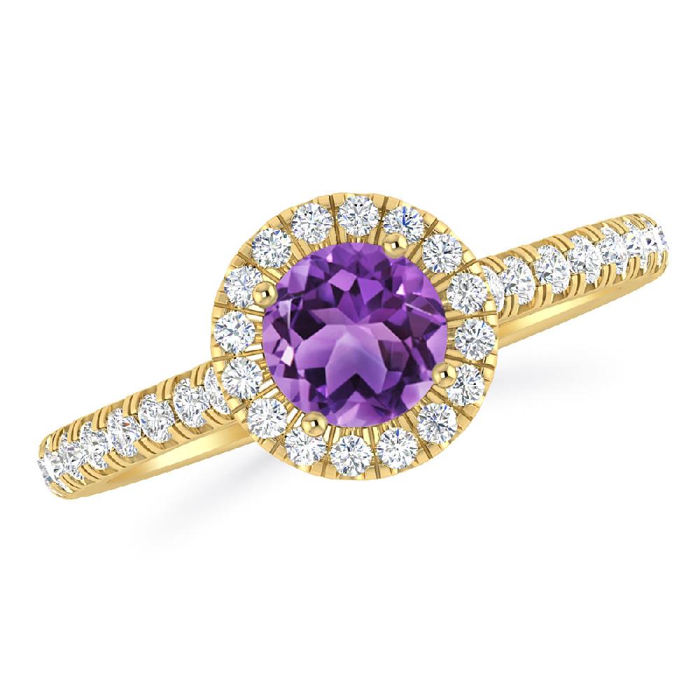 Yellow Gold - Amethyst