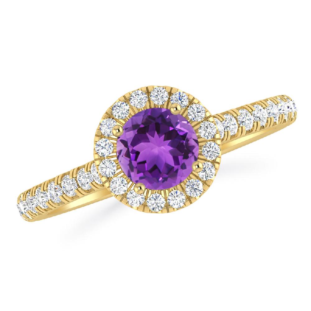 Yellow Gold - Amethyst