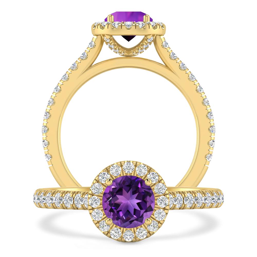 Yellow Gold - Amethyst