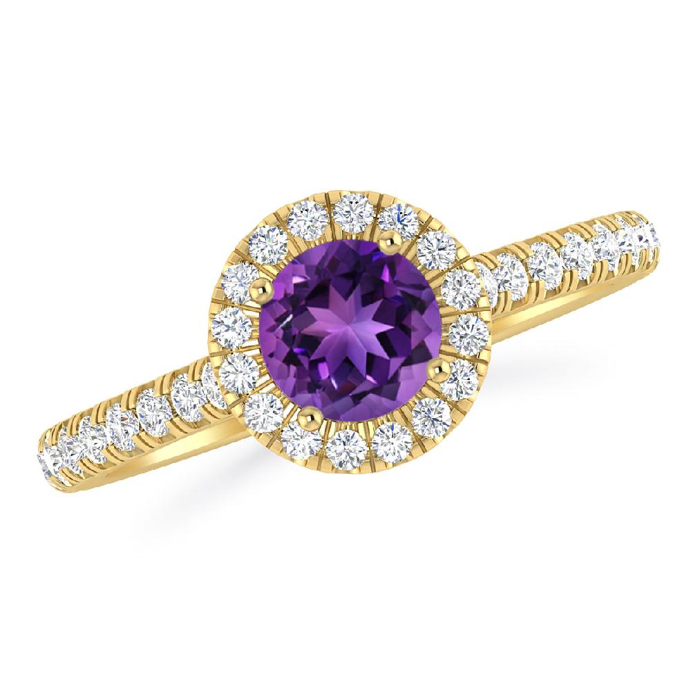 Yellow Gold - Amethyst