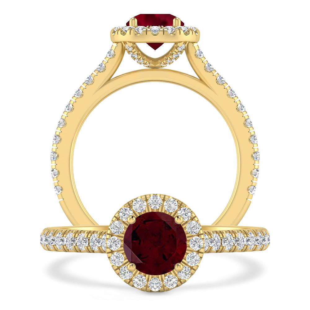 Yellow Gold - Garnet