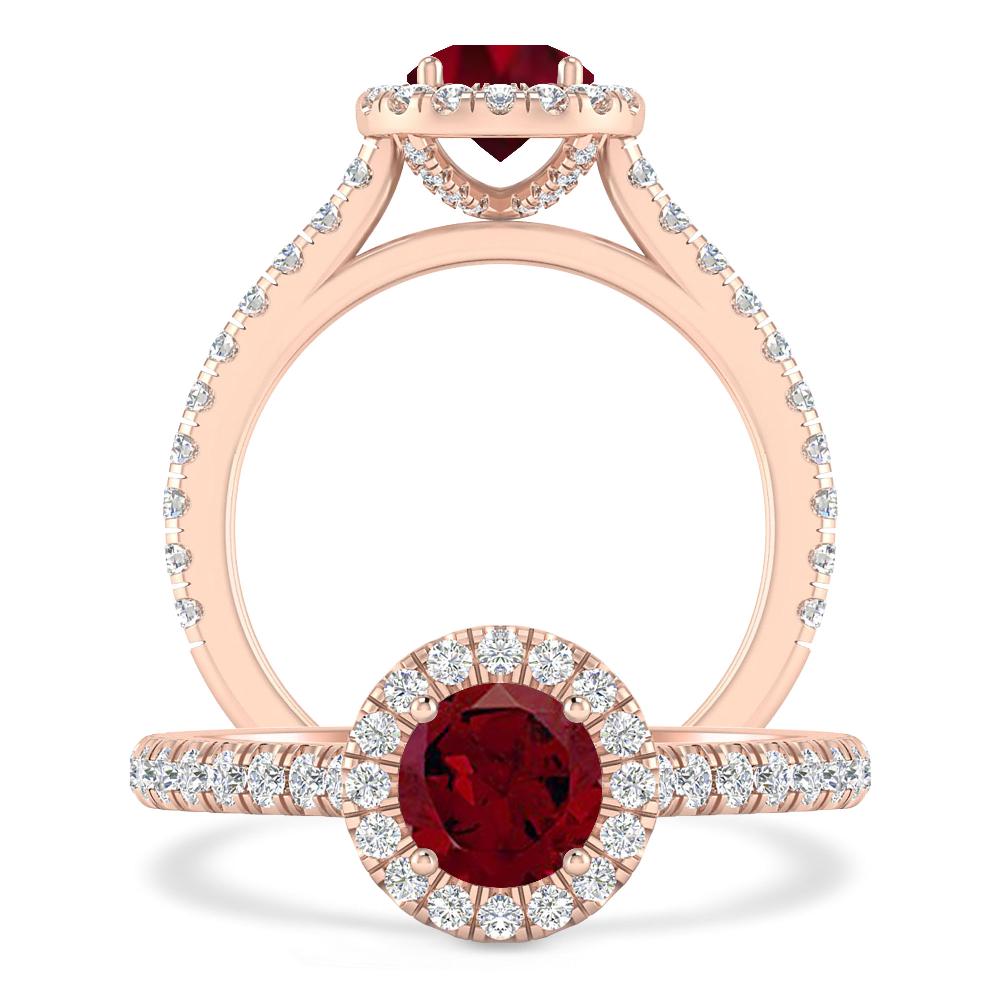 Rose Gold - Garnet