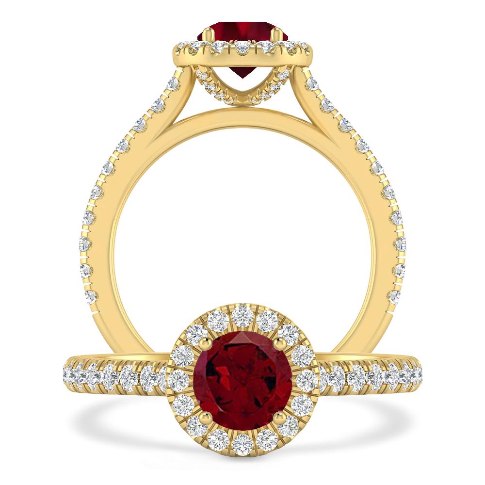 Yellow Gold - Garnet