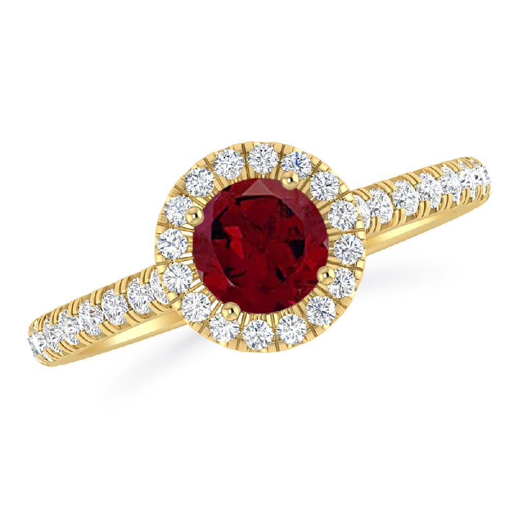 Yellow Gold - Garnet