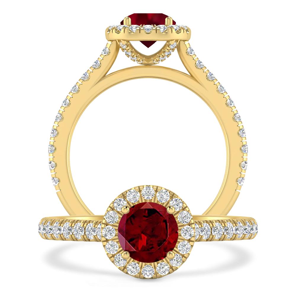 Yellow Gold - Garnet