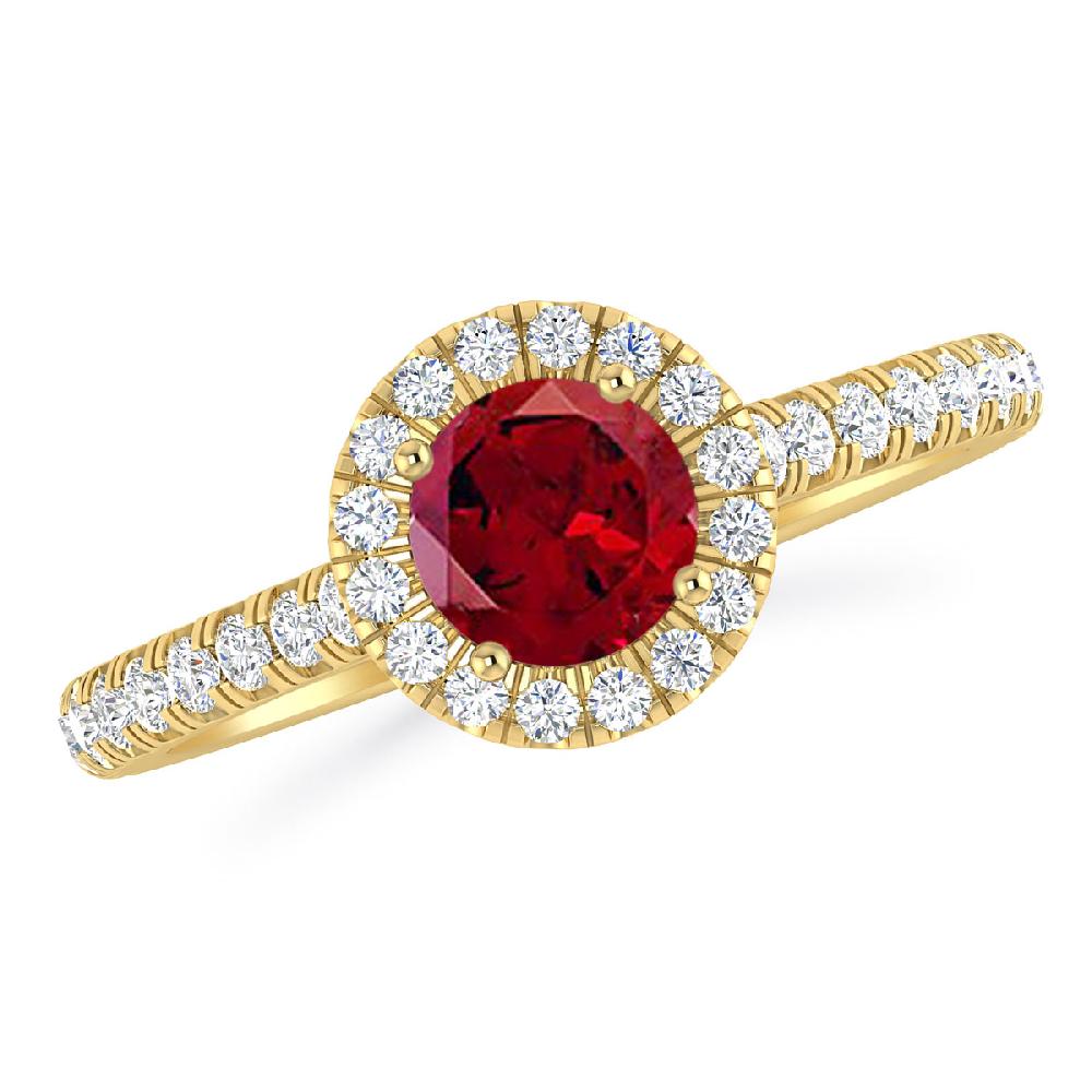 Yellow Gold - Garnet