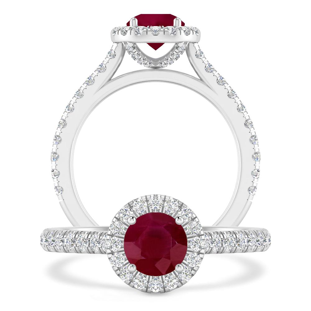 White Gold - Ruby