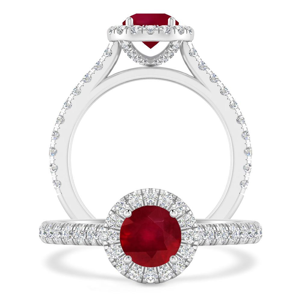 White Gold - Ruby