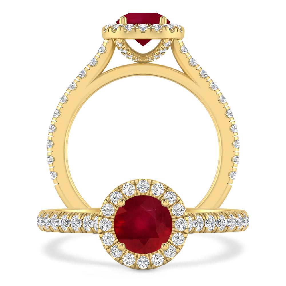 Yellow Gold - Ruby