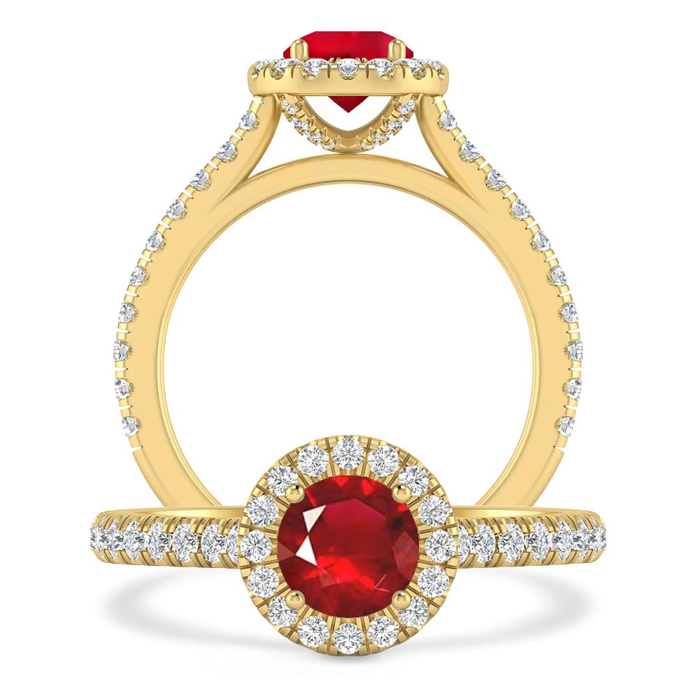 Yellow Gold - Ruby