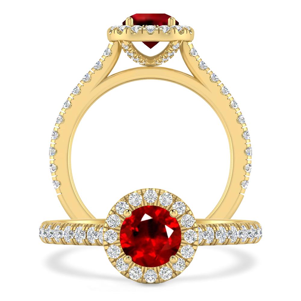 Yellow Gold - Ruby