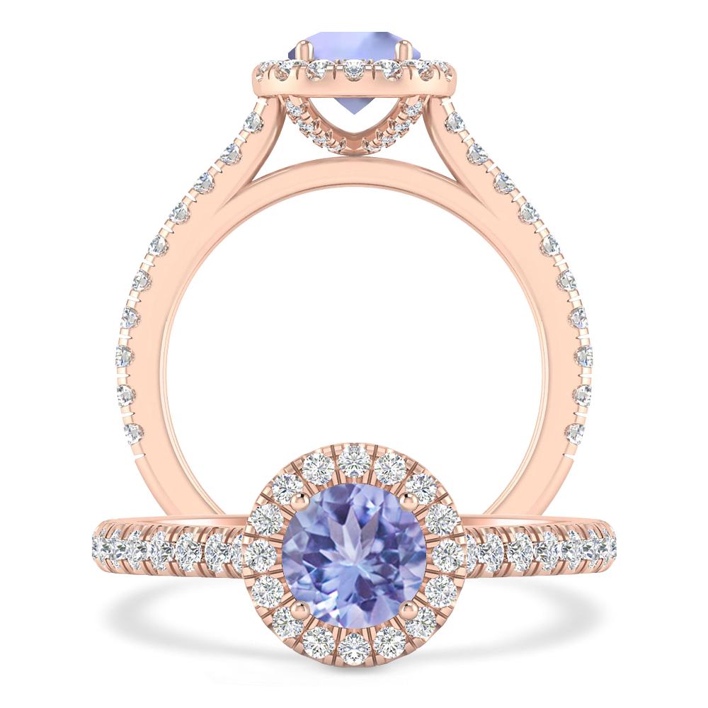 Rose Gold - Tanzanite