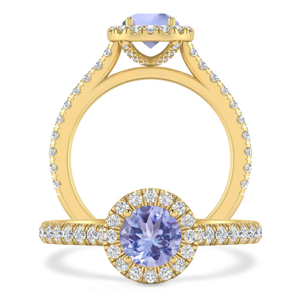 Yellow Gold - Tanzanite