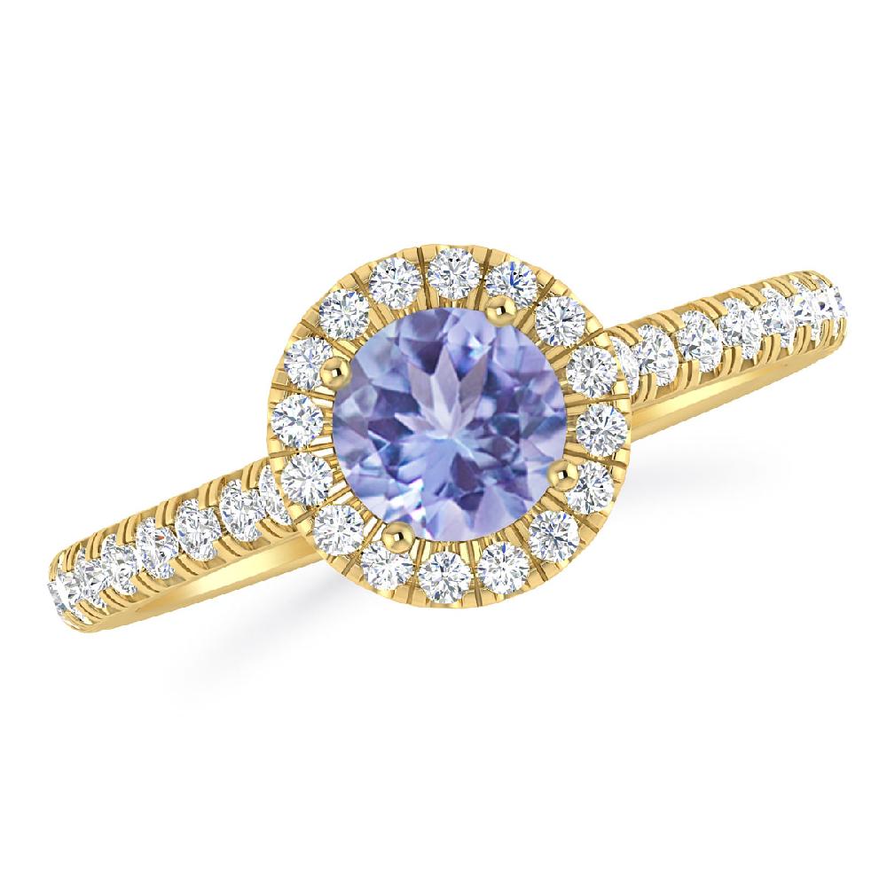 Yellow Gold - Tanzanite