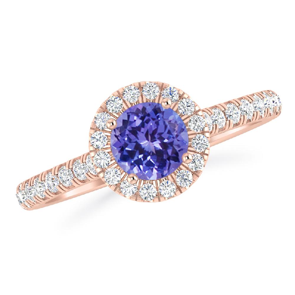 Rose Gold - Tanzanite