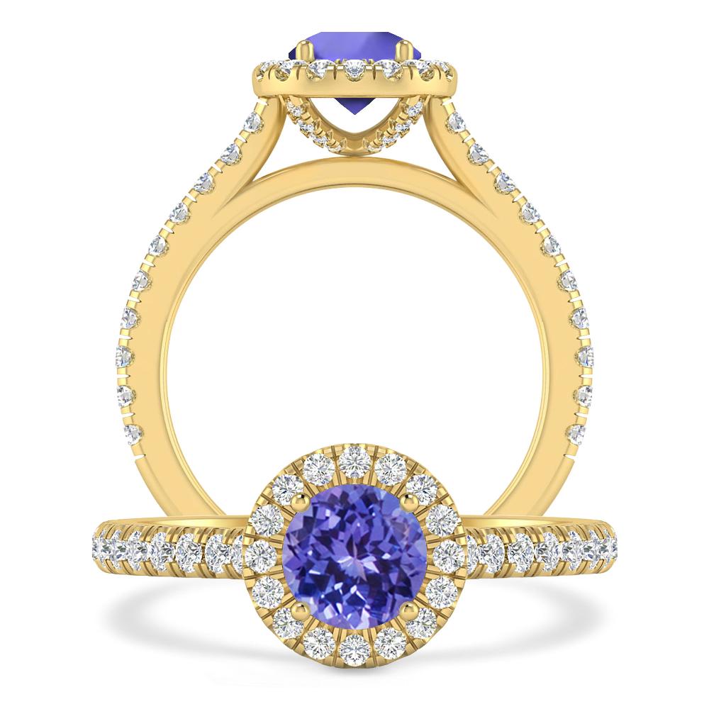 Yellow Gold - Tanzanite