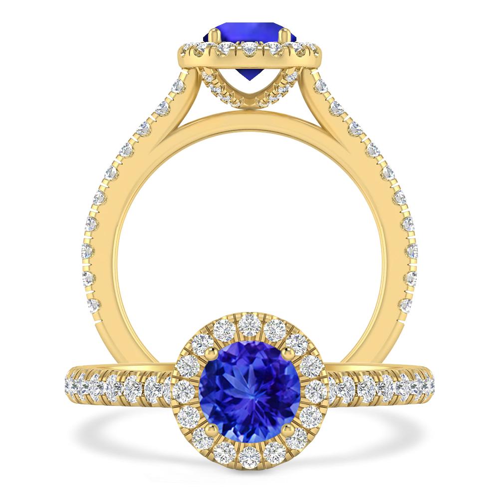 Yellow Gold - Tanzanite