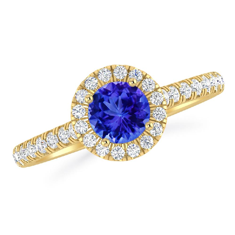 Yellow Gold - Tanzanite