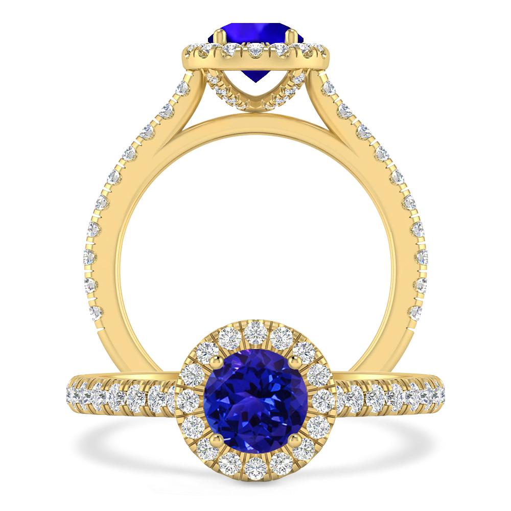 Yellow Gold - Tanzanite