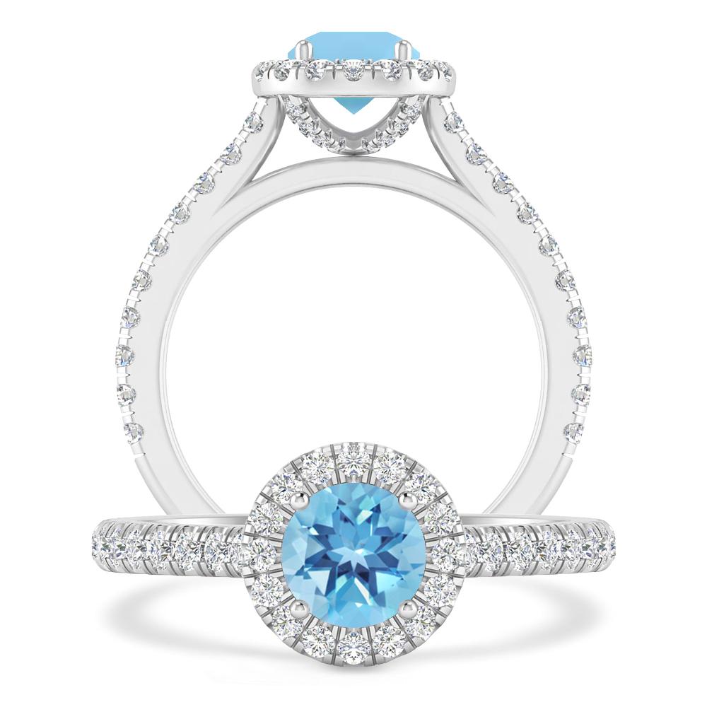 White Gold - Blue Topaz