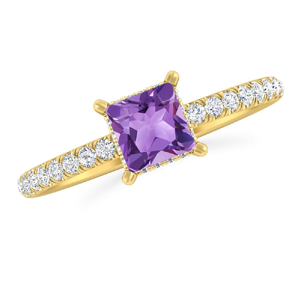 Yellow Gold - Amethyst