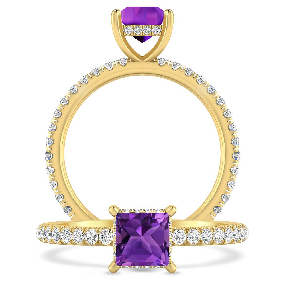 Yellow Gold - Amethyst