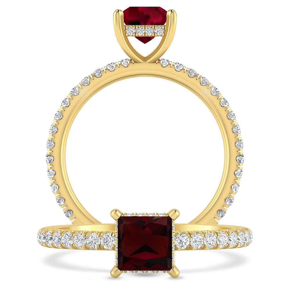 Yellow Gold - Garnet