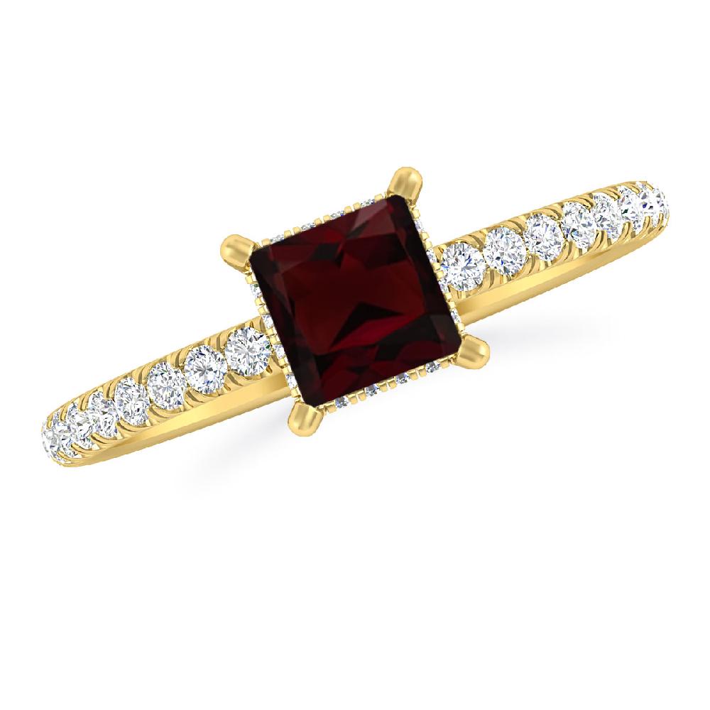 Yellow Gold - Garnet