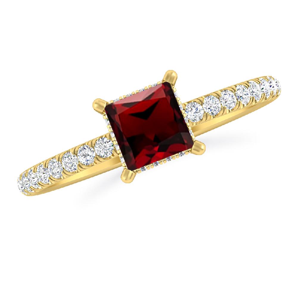 Yellow Gold - Garnet