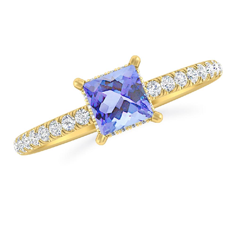 Yellow Gold - Tanzanite