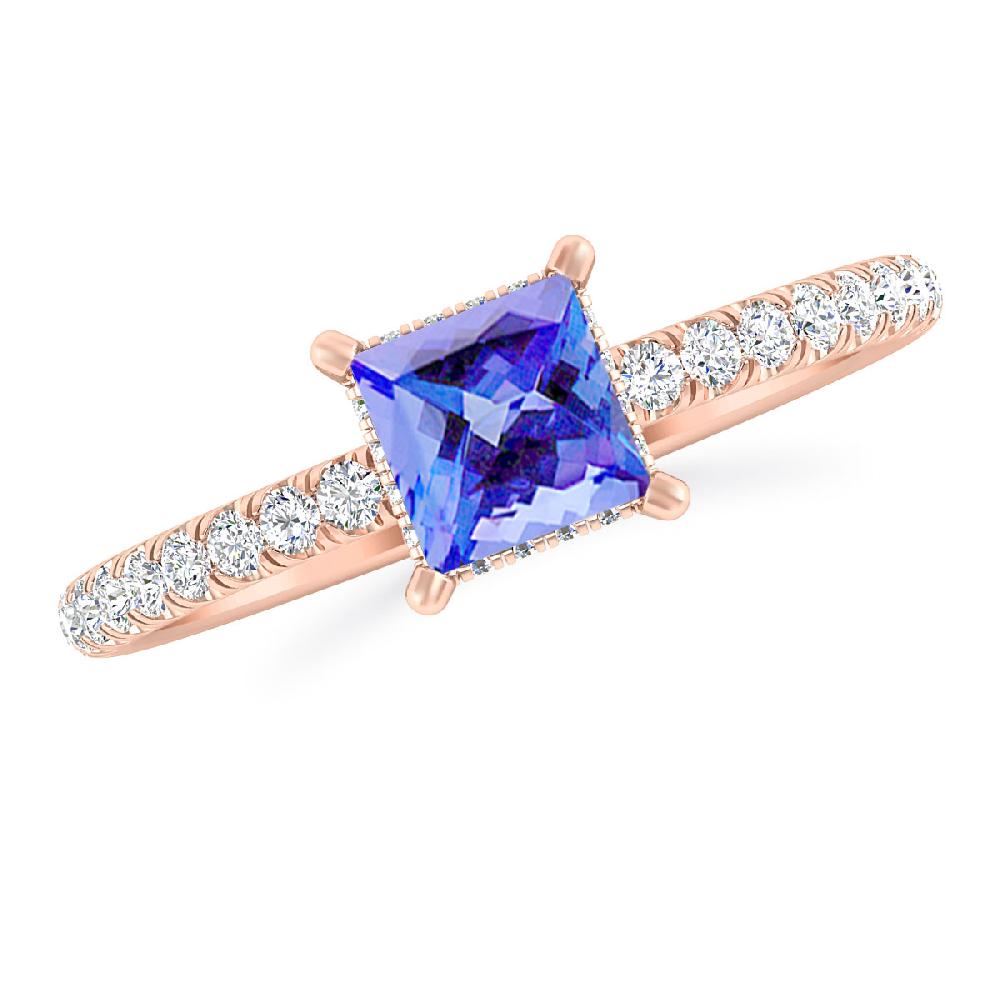 Rose Gold - Tanzanite