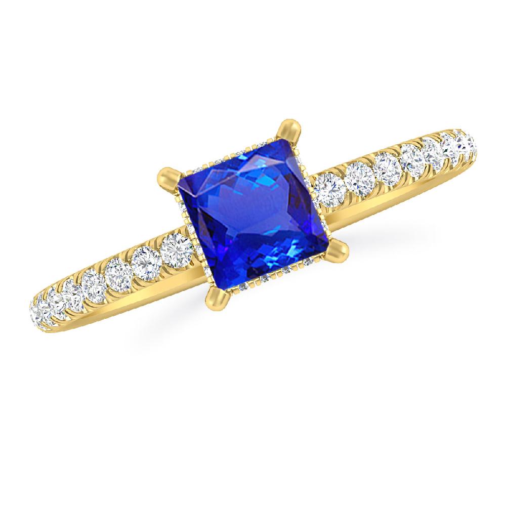 Yellow Gold - Tanzanite