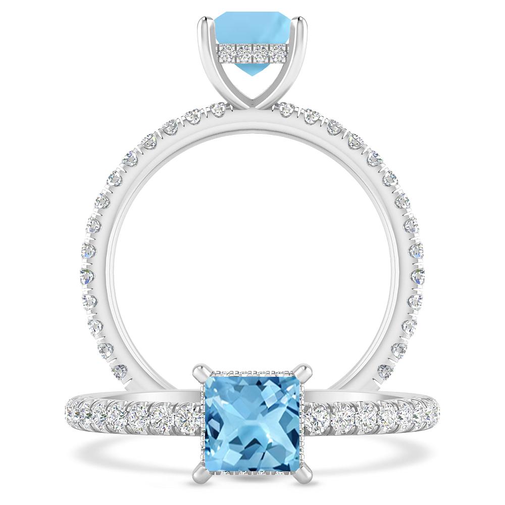 White Gold - Blue Topaz