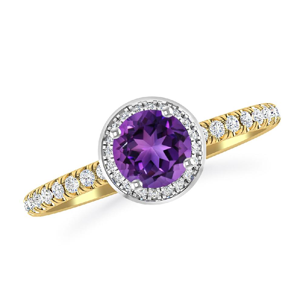 Yellow Gold - Amethyst