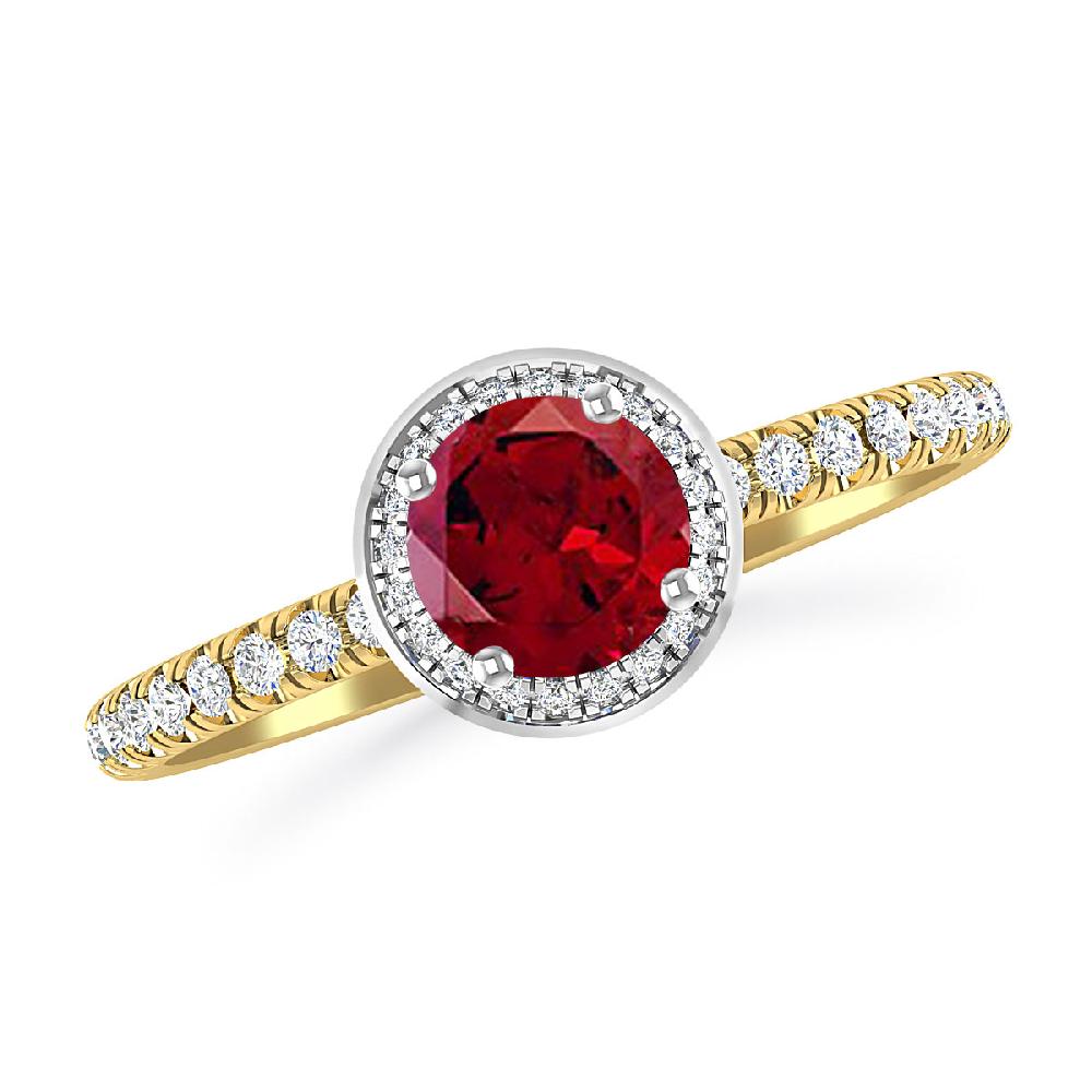 Yellow Gold - Garnet