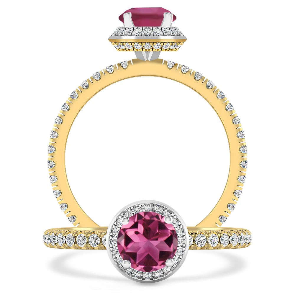 Yellow Gold - Pink Tourmaline