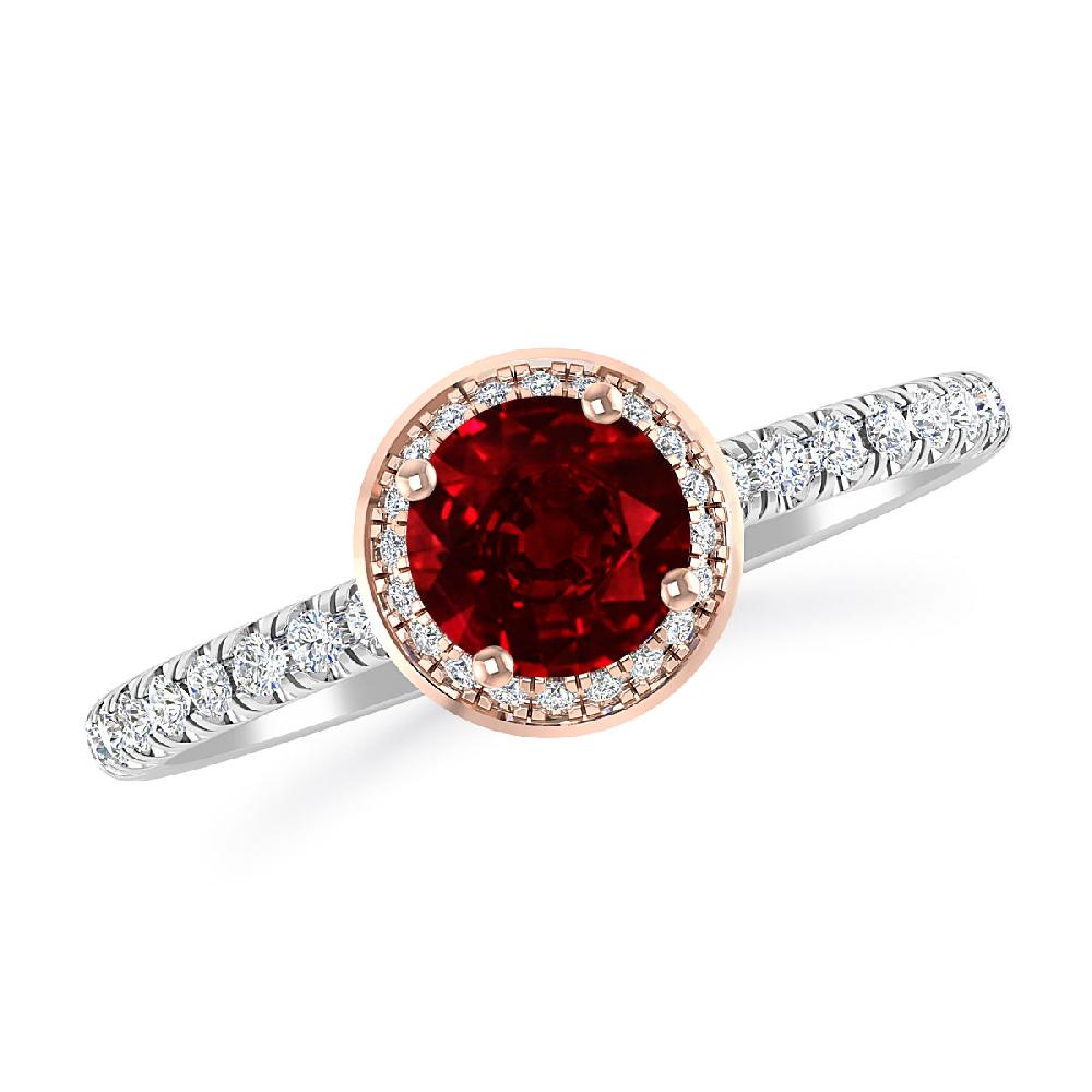 White Gold - Ruby