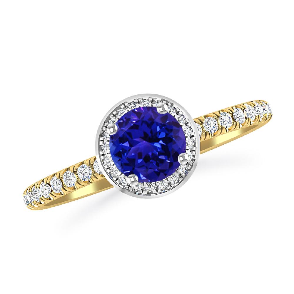 Yellow Gold - Tanzanite